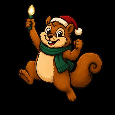 Chestnut & Cheer mascot jumping with excitement